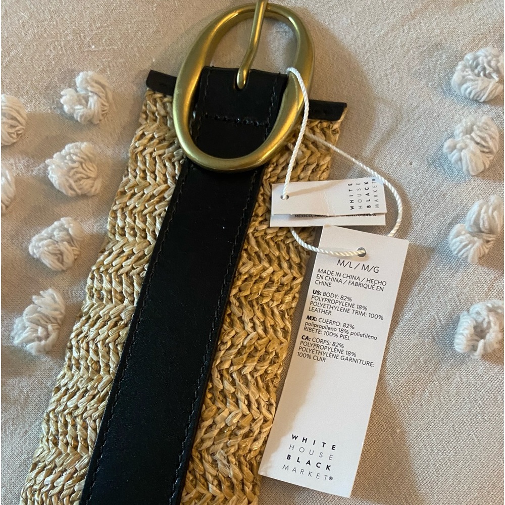 White House black Market Straw Belt